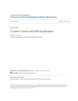 Creative Careers and Self-actualization