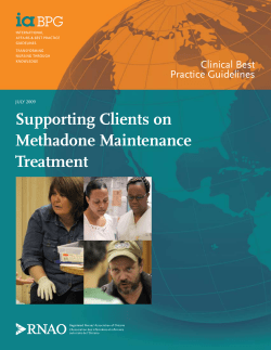 Supporting Clients on Methadone Maintenance Treatment