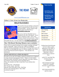 June 2010 - Munster Lions