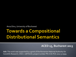 Distributional Semantics