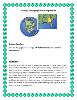 Georgia`s Geography Scavenger Hunt