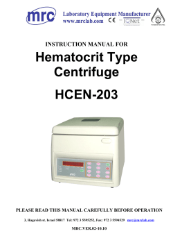 Hematocrit Type Centrifuge HCEN-203