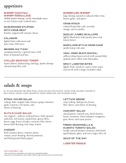 Menu - Ruth`s Chris Pier 5