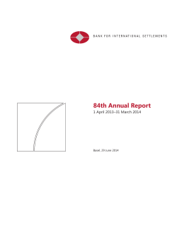 BIS 84th Annual Report - Bank for International Settlements