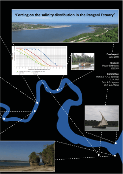 Forcing on the salinity distribution in the Pangani
