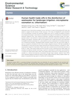 Human health trade-offs in the disinfection of