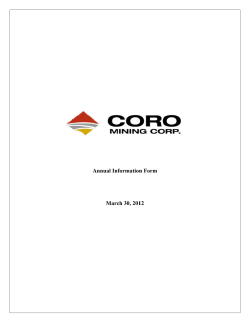AAnnual In Mar nformation ch 30, 201 n Form 12