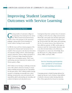 Improving Student Learning Outcomes with Service Learning
