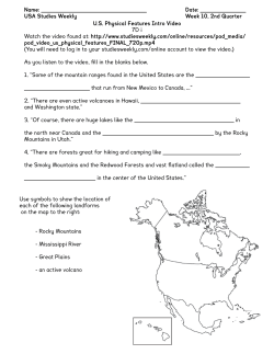 USA Studies Weekly Week 10, 2nd Quarter US Physical Feat