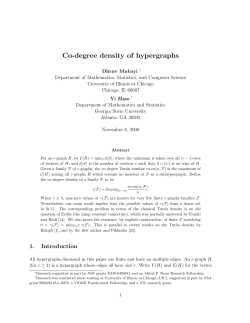 Co-degree density of hypergraphs - University of Illinois at Chicago