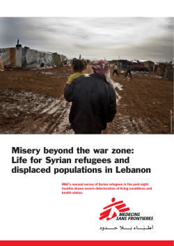 Misery beyond the war zone: Life for Syrian refugees and displaced