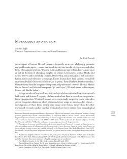 Musicology and fiction