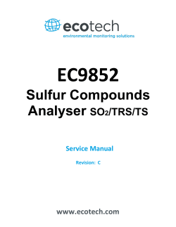 Sulfur Compounds Analyser SO2/TRS/TS