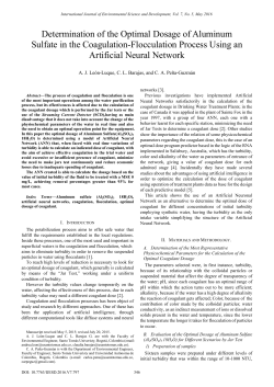 Determination of the Optimal Dosage of Aluminum Sulfate in the