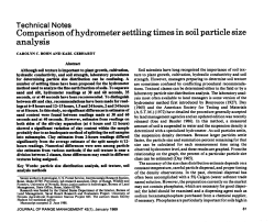Comparison of hydrometer settling times in soil particle size analysis