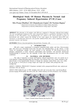 Histological Study Of Human Placenta In Normal And Pregnancy