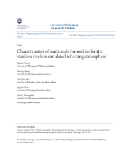 Characteristics of oxide scale formed on ferritic stainless steels in