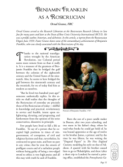 Benjamin Franklin as a Rosicrucian