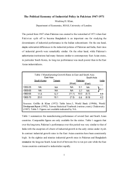 98. The Political Economy of Industrial Policy in Pakistan 1947-1971