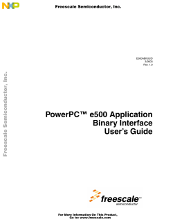 PowerPC e500 Application Binary Interface User`s Guide