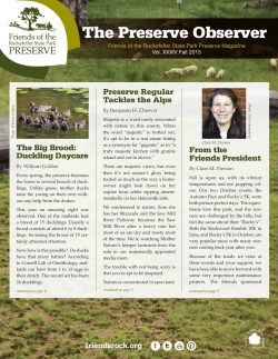 The Preserve Observer - Friends of the Rockefeller State Park