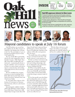 July 2007 - City of Oak Hill