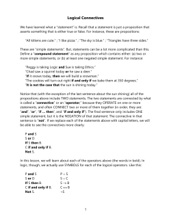 Logical Connectives