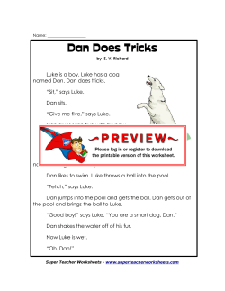 Dan Does Tricks - Super Teacher Worksheets