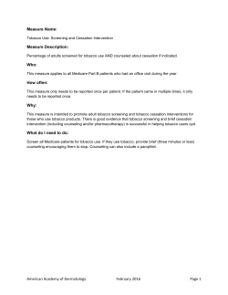Measure Description - American Academy of Dermatology