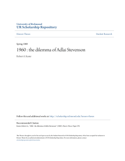 1960 : the dilemma of Adlai Stevenson