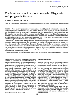 The bone marrow in aplastic anaemia