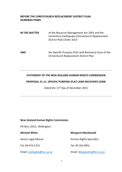 Human Rights Commission statement to hearings panel 11-12