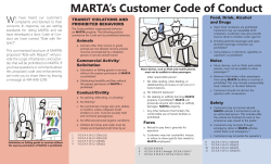 MARTA`s Customer Code of Conduct