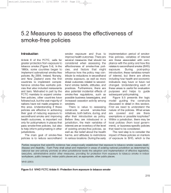 5.2 Measures to assess the effectiveness of smoke-free policies