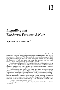 Logrolling and the arrow paradox: A note