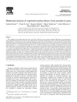 Multiscale analysis of vegetation surface fluxes: from seconds to years