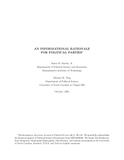 an informational rationale for political parties