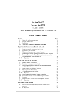 Forests Act 1958 - Victorian Legislation
