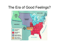 The Era of Good Feelings? - Sonoma Valley High School