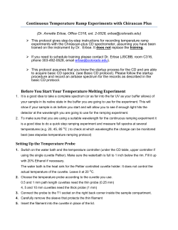 Continuous Temperature Ramp Experiment