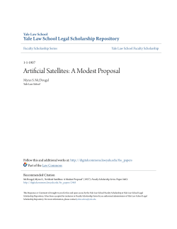 Artificial Satellites: A Modest Proposal