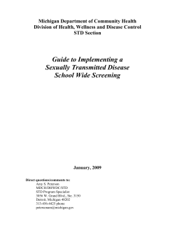 Guide to Implementing a Sexually Transmitted Disease School Wide