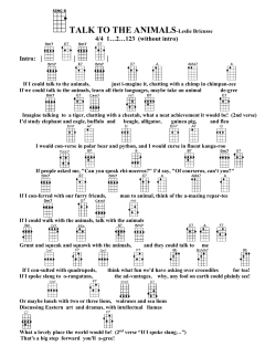 TALK TO THE ANIMALS-Leslie Bricusse
