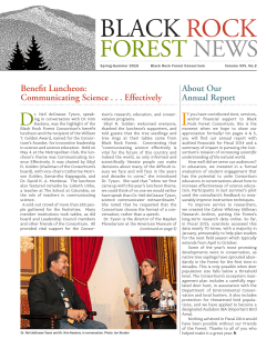 Spring 2015 - Black Rock Forest Consortium