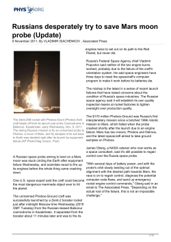 Russians desperately try to save Mars moon probe
