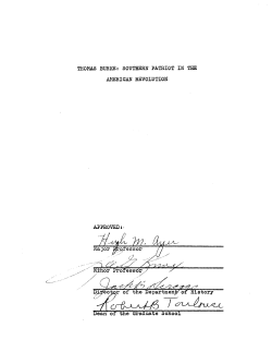 THOMAS BURKE: SOUTHERN PATRIOT IN THE AMERICAN