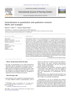 Generalization in quantitative and qualitative