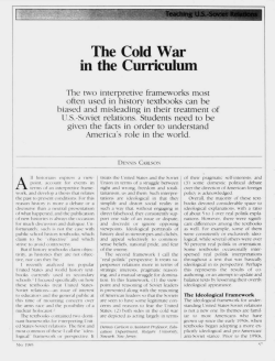 The Cold War in the Curriculum