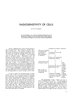 radiosensitivity of cells