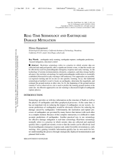 real-time seismology and earthquake damage